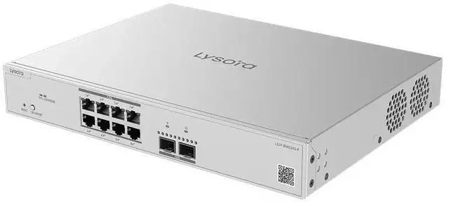 Main image of Lysora LS2P-8MG2XS-P 8-Port 2.5G Multi-Gigabit PoE+ Managed Switch, 240W Budget, 2x 10G SFP+ Uplinks, L2 VLAN STP LACP, Rack Mount, NDAA Compliant