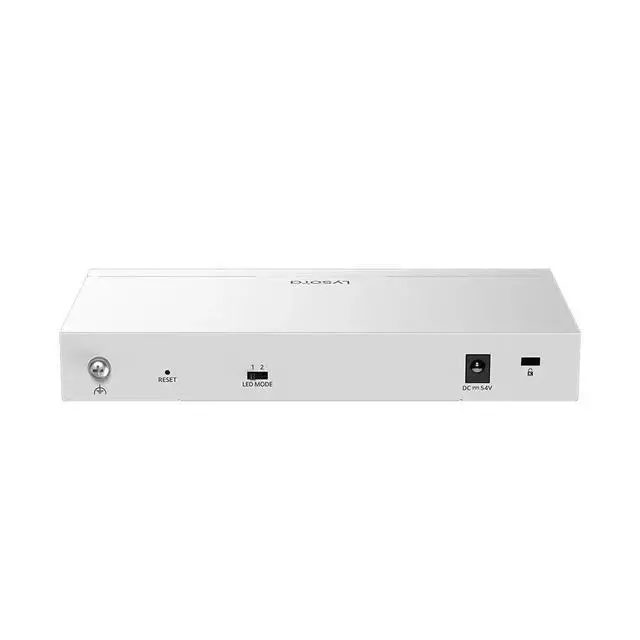 Alt view image 3 of 6 - Lysora LCS-8GS-P 8-Port Gigabit PoE+ Switch (10 Ports Total), 120W Budget, SFP Combo Uplink, Fanless Silent, PoE Watchdog, Cloud Managed, NDAA Compliant