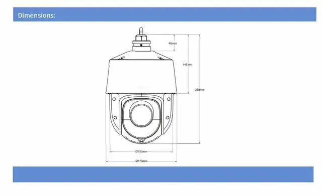 Alt view image 5 of 6 - ENS Titanium IP-5PT8ISN27-25X-2 8MP 4K PTZ Camera, 25x Optical Zoom, Sony Sensor, 492ft Smart IR, AI Auto Tracking, Human/Vehicle Detection, Heater & Fan, IP66 IK10, PoE+