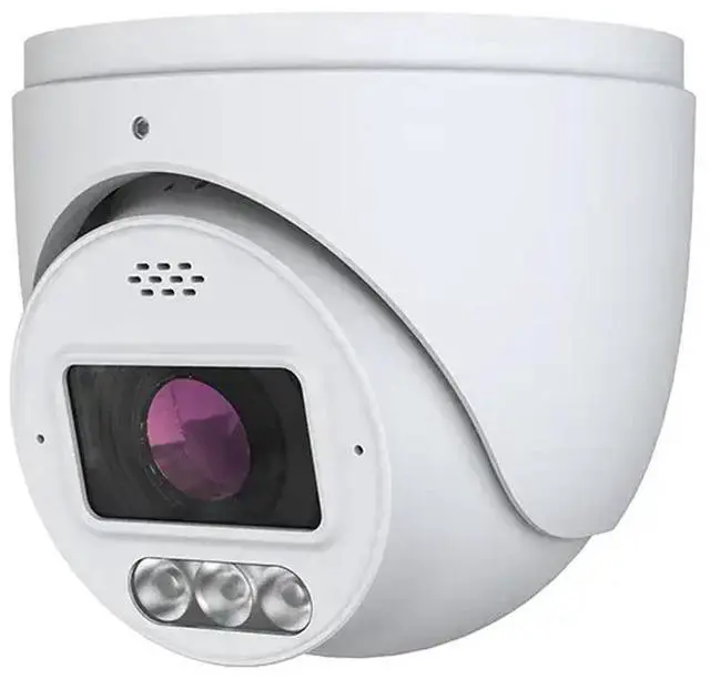 Main image of ENS Titanium IP-5IRD4E4B5-MZ-PA 4MP Active Deterrence AI Turret Camera, 2.7-13.5mm Motorized Zoom, 164ft IR & 98ft White Light, Red/Blue Strobe & Voice Alerts, Face Detection, IP66, PoE+