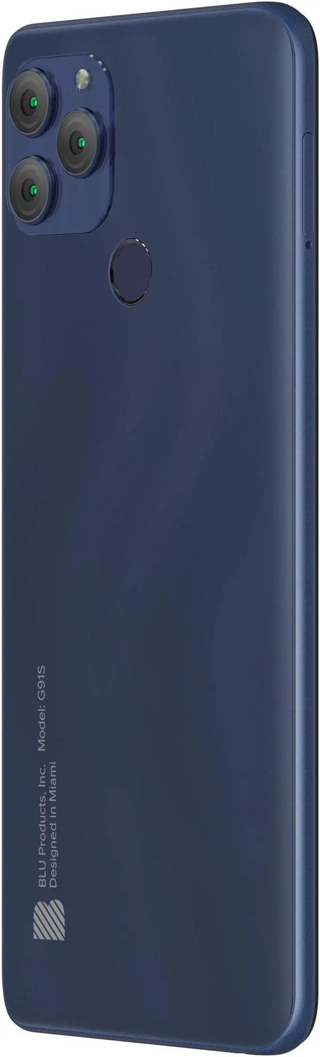 Alt view image 6 of 7 - BLU G91s G0550WW 128GB GSM Unlocked Android Smartphone - Dark Blue