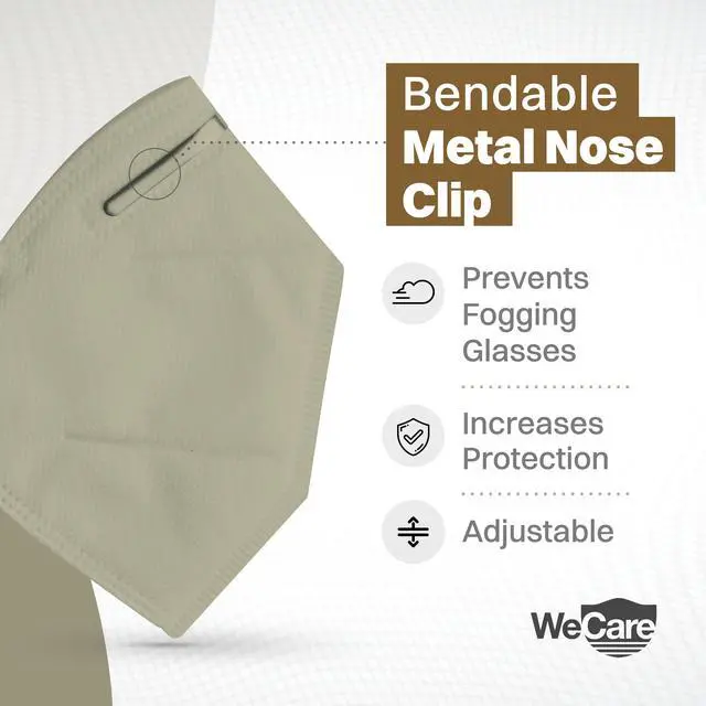 Alt view image 2 of 5 - WeCare Protective Disposable KN95 Face Mask, 5-Ply Layer (20 Individually Wrapped) - Earth Tones
