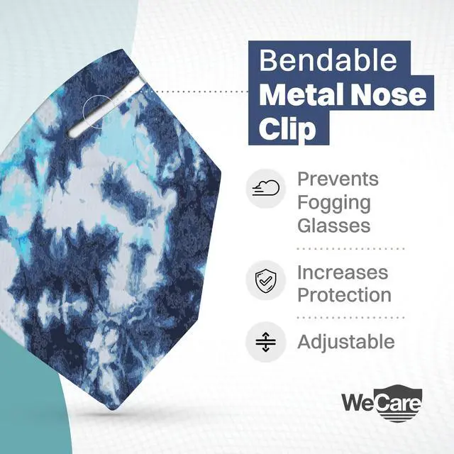 Alt view image 2 of 4 - WeCare Protective Disposable KN95 Face Mask, 5-Ply Layer (20 Individually Wrapped) - Tie Dye