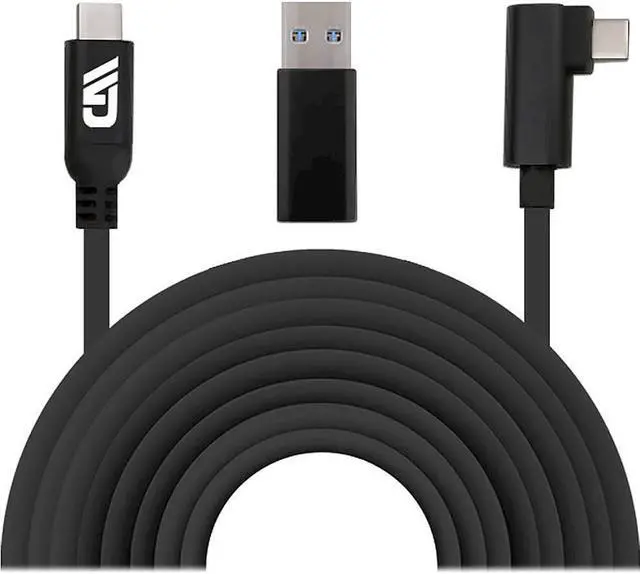 Main image of CASEMATIX - 13’ Charge-And-Sync Cable For PC Gaming On Meta Quest 3S, 3, 2 and Pro VR Headset - Black