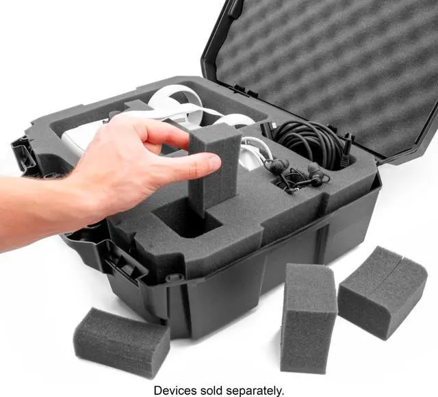 Alt view image 3 of 4 - CASEMATIX - Hard Shell Custom Travel Case for Meta Quest 3S, 3 and 2 VR Headsets – Black