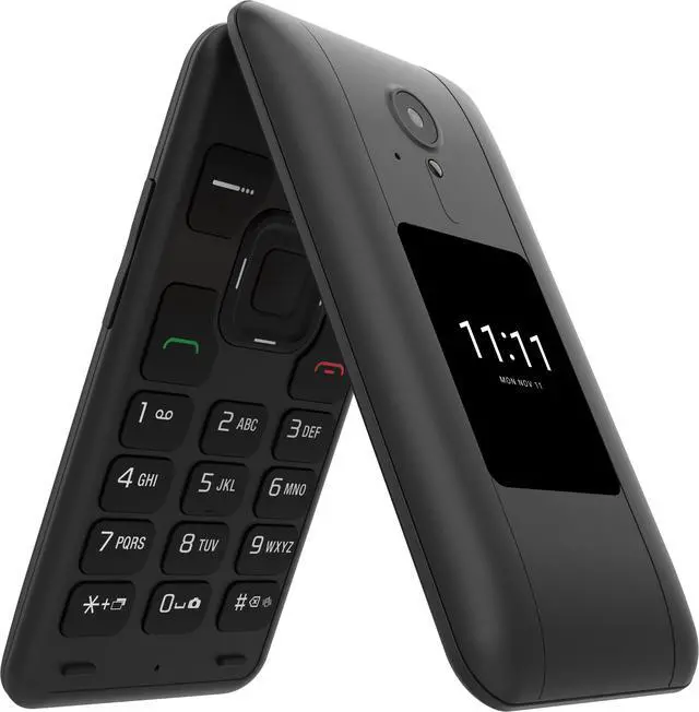 Alt view image 7 of 7 - NUU Mobile F4L LTE GSM / Verizon Unlocked Flip Phone - Black