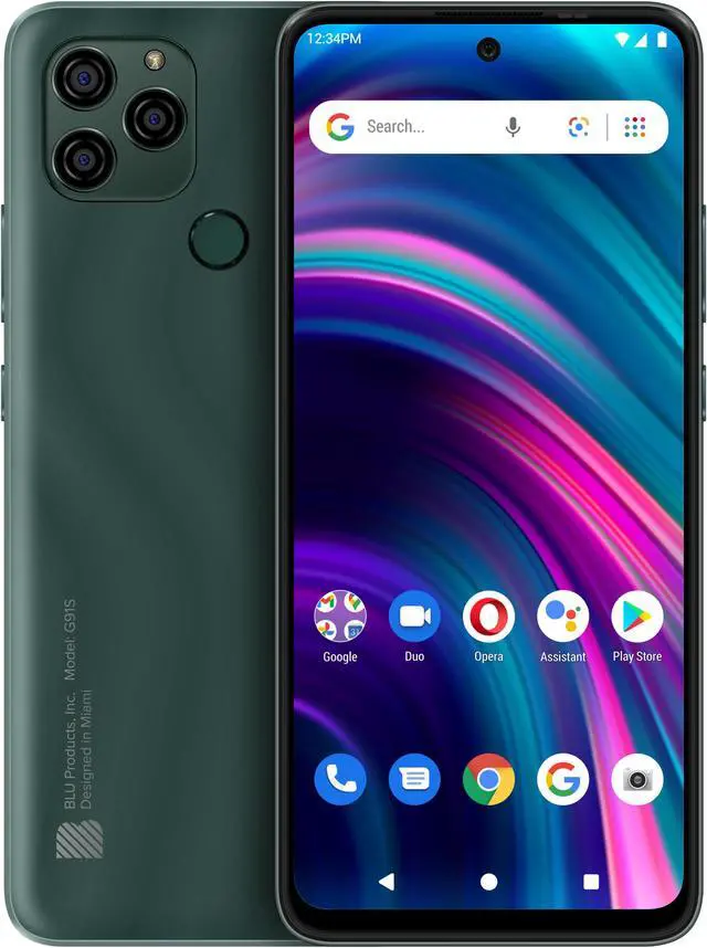 Main image of BLU G91s G0550WW 128GB GSM Unlocked Android Smartphone - Olive Green