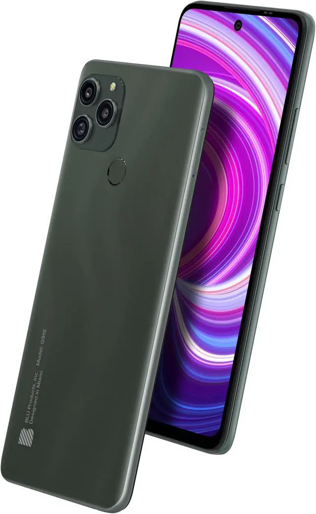 Alt view image 3 of 7 - BLU G91s G0550WW 128GB GSM Unlocked Android Smartphone - Olive Green