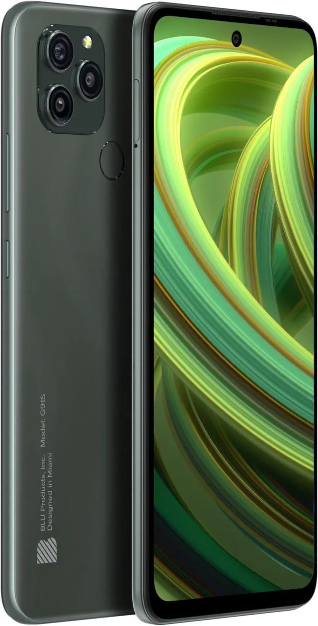 Alt view image 4 of 7 - BLU G91s G0550WW 128GB GSM Unlocked Android Smartphone - Olive Green