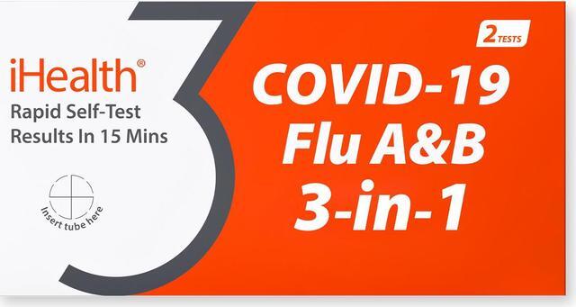 Main image of iHealth® COVID-19/Flu A&B 3-in-1 Antigen Rapid Test, FDA Authorized (1 Pack, 2 Tests Total)