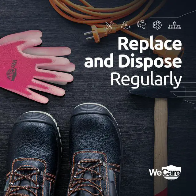 Alt view image 4 of 6 - WeCare Safety Work Gloves PU Coated, Superior Grip (Large) - 3-Pair - Pink