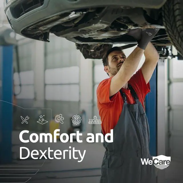 Alt view image 2 of 6 - WeCare Safety Work Gloves PU Coated, Superior Grip (Medium) - 3-Pair - Black