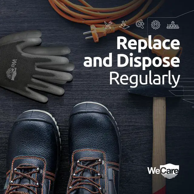 Alt view image 4 of 6 - WeCare Safety Work Gloves PU Coated, Superior Grip (Medium) - 3-Pair - Black