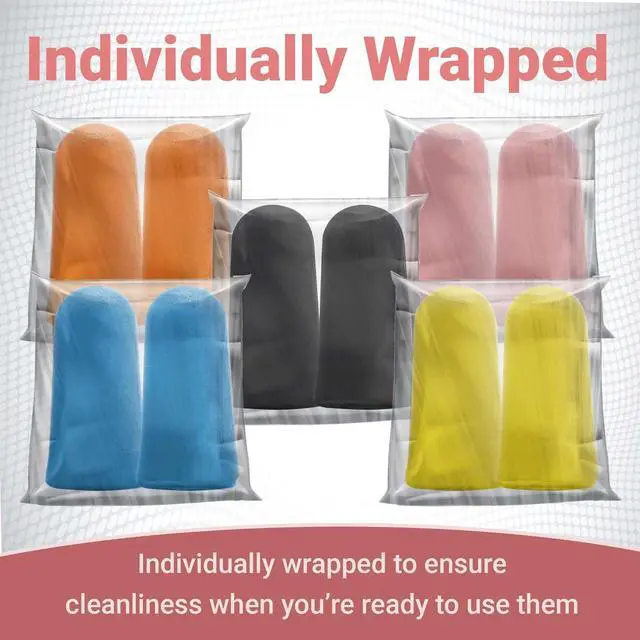 Alt view image 2 of 7 - WeCare Individually Wrapped Soft Foam Highest NRR 33dB Earplugs 30 Pairs - Pink