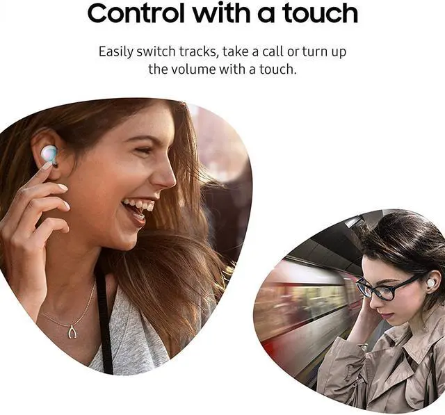 Alt view image 6 of 6 - Samsung Galaxy Buds R170N True Wireless Earbuds w/ Wireless Charging Case - Aura Glow Silver SM-R170NZWATTT-AG