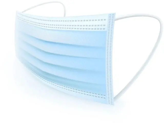 Main image of WeCare Disposable Face Mask, 3-Ply with Ear Loop (50 Pack Individually Wrap) - White/Blue