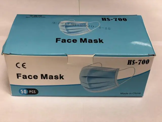 Alt view image 4 of 6 - Disposable Face Masks, Daily Protective Face Masks - Non-Medical Face Masks (50 pcs) - Blue