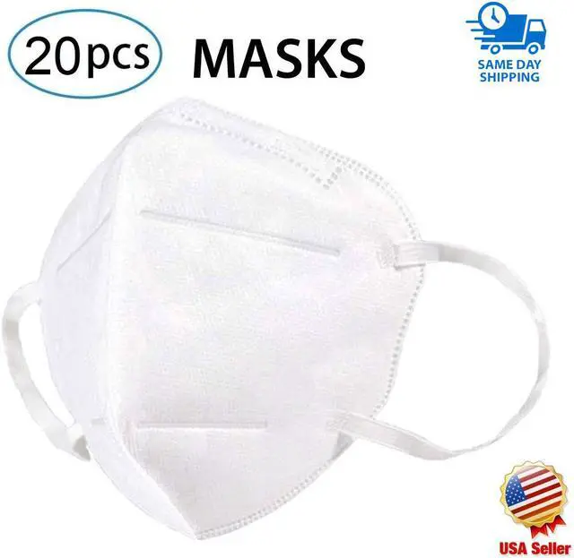 Alt view image 2 of 6 - WeCare KN95 Protective Face Masks, White (Each Mask Individually-Packaged) - 20 Pack