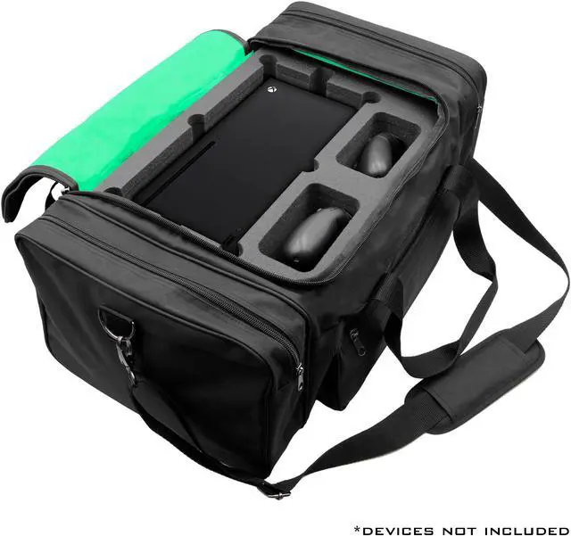 Alt view image 2 of 2 - CASEMATIX All-in-One Rugged Duffel Bag Carrier with Custom Foam Padding Designed Compatible with XBOX Series X Gaming Console and Accessories
