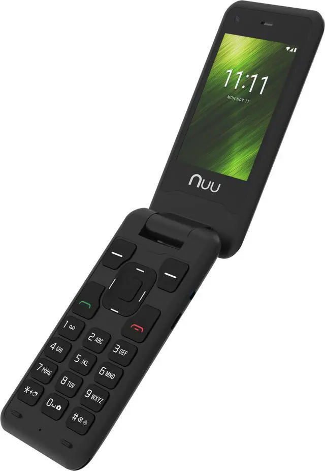 Alt view image 6 of 7 - NUU Mobile F4L LTE GSM / Verizon Unlocked Flip Phone - Black