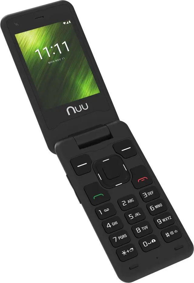 Alt view image 5 of 7 - NUU Mobile F4L LTE GSM / Verizon Unlocked Flip Phone - Black