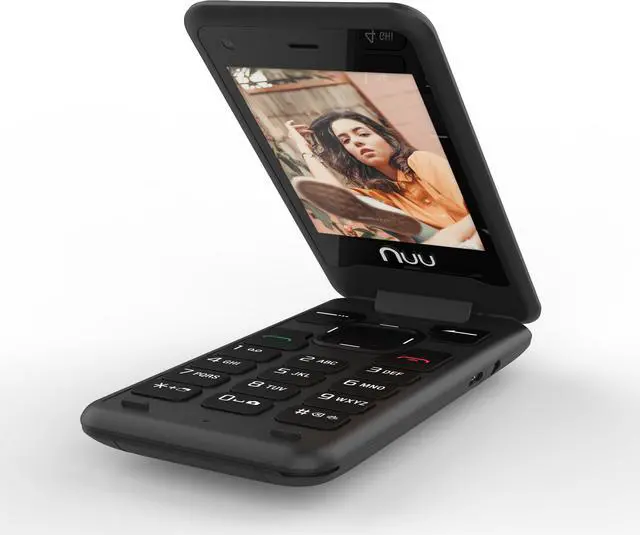 Alt view image 4 of 7 - NUU Mobile F4L LTE GSM / Verizon Unlocked Flip Phone - Black