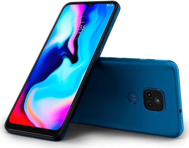 Alt view image 4 of 4 - Motorola Moto E7 Plus XT2081-1 64GB Dual Sim GSM Unlocked Android Smartphone - Misty Blue