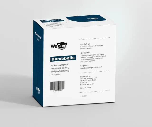 Alt view image 3 of 4 - WeCare Neoprene Coated 2 Lbs Dumbbells for Non-Slip Grip (Set of Two) - Blue