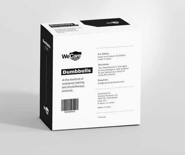 Alt view image 7 of 7 - WeCare Neoprene Coated 2 Lbs Dumbbells for Non-Slip Grip (Set of Two) - Black