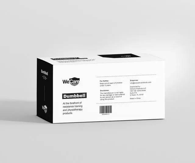 Alt view image 3 of 4 - WeCare Neoprene Coated 15 Lbs Dumbbells for Non-Slip Grip (Set of Two) - Black
