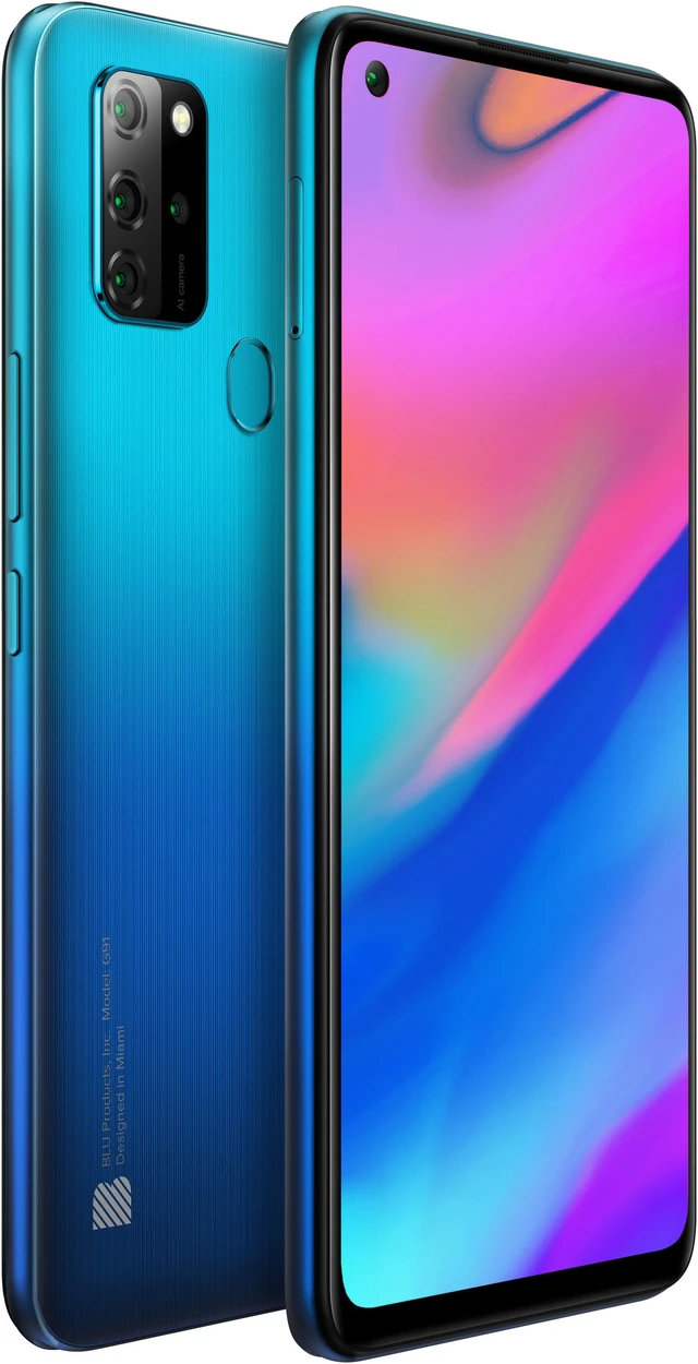Alt view image 3 of 5 - BLU G91 G0410WW 128GB Dual SIM GSM Unlocked Android Smart Phone - Gradient Cyan