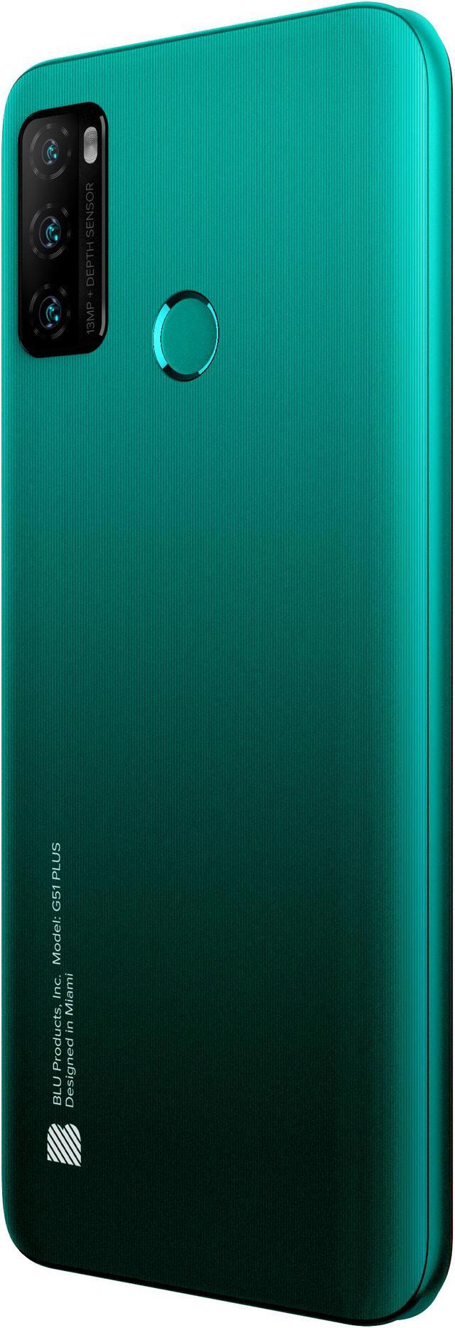 Alt view image 3 of 6 - BLU G51 Plus G0510WW 64GB GSM Unlocked Android Smartphone - Gradient Green