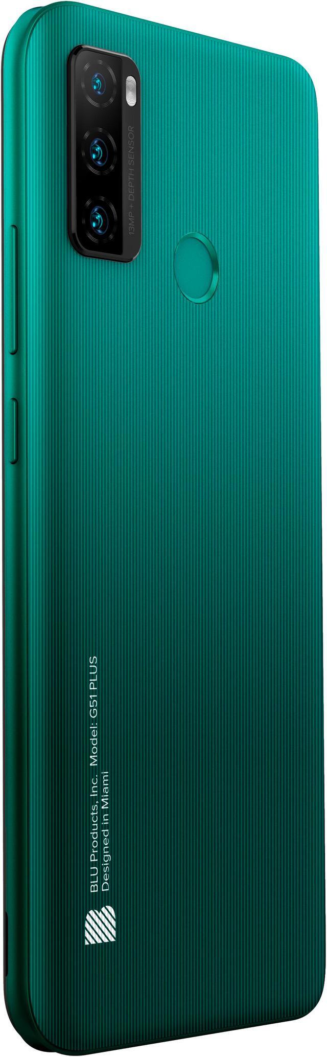 Alt view image 2 of 6 - BLU G51 Plus G0510WW 64GB GSM Unlocked Android Smartphone - Gradient Green