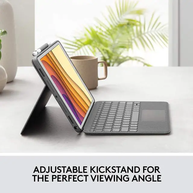 Alt view image 5 of 7 - Logitech Combo Touch for iPad Air (3rd Generation) and iPad Pro 10.5-inch Keyboard case with trackpad, Wireless Keyboard, and Smart Connector Technology - Graphite