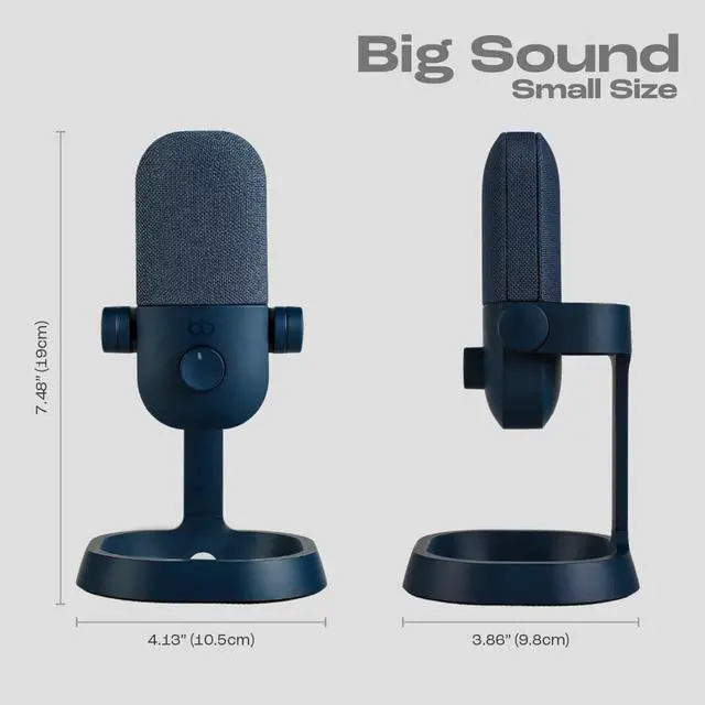 Alt view image 6 of 14 - Babbl USB-C Plug and Play Microphone for Podcast, Streaming, Gaming, Vlogging & Recording on PC and Mac - Serene Blue