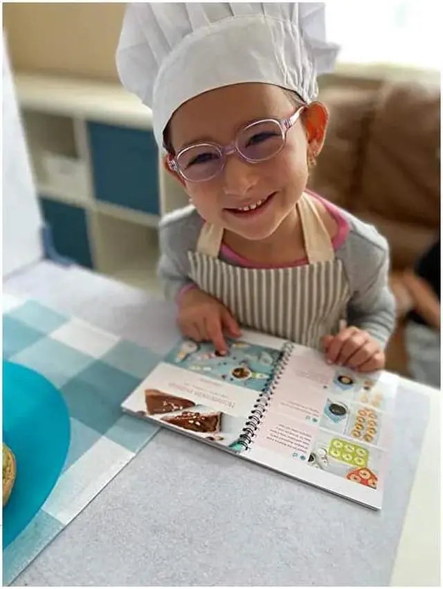 Alt view image 5 of 5 - Tovla Jr. Kids Cookbook, Cooking Apron and Hat Set with Pocket for Boys and Girls, Comfortable Cotton Canvas Perfect for Baking, Painting and Gardening, Suitable for Children Ages 4-10