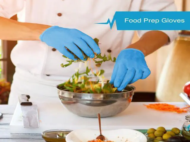 Alt view image 3 of 10 - Fifth Pulse Nitrile Exam Latex Free & Powder Free Gloves - Blue - Box of 200 Gloves (Small)