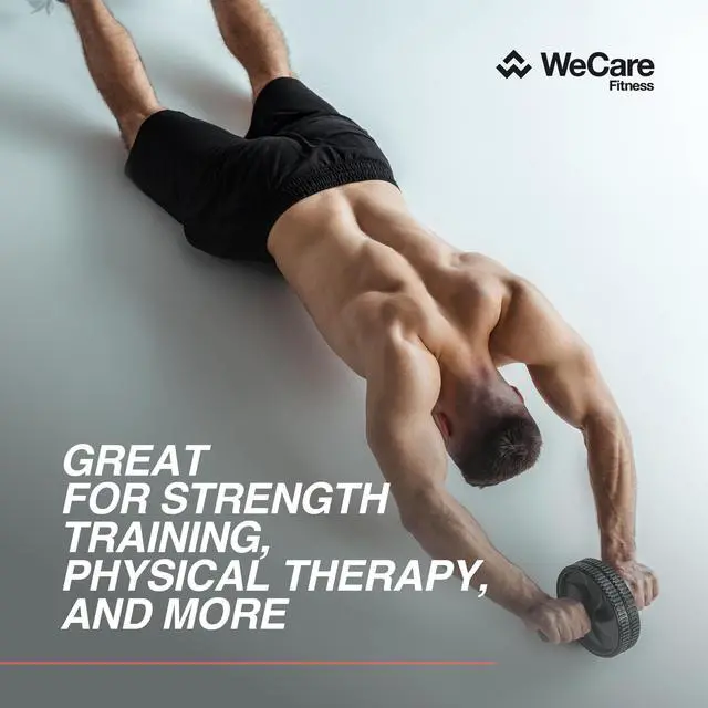 Alt view image 3 of 5 - WeCare Fitness AB Wheel - Workout Equipment for Abdominal Exercise - Black