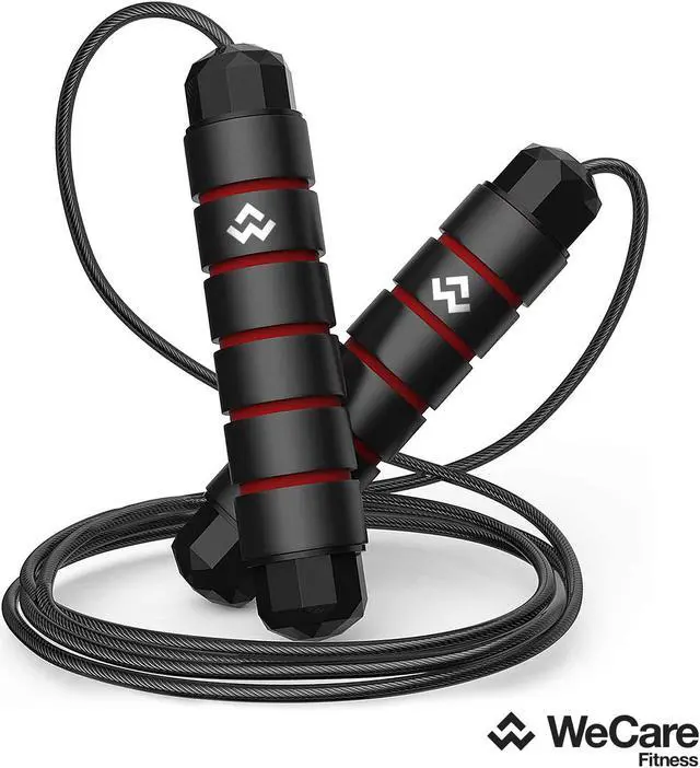 Main image of WeCare Fitness Jump Rope 180g with Ball Bearings For Workouts - Black