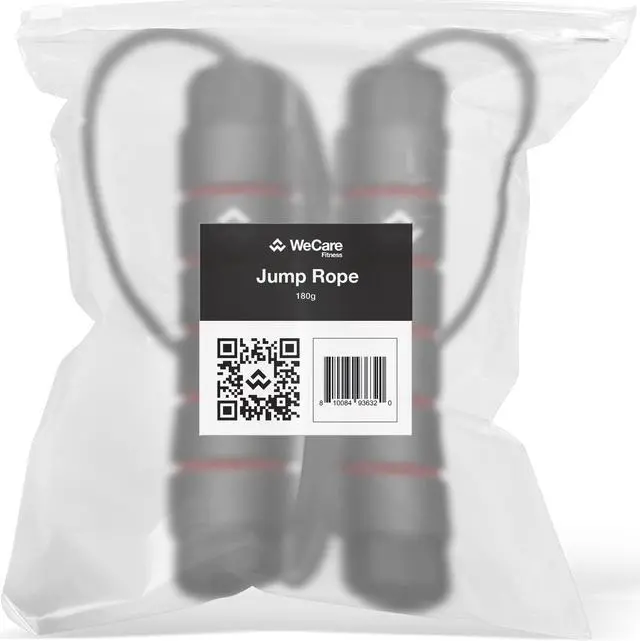 Alt view image 2 of 5 - WeCare Fitness Jump Rope 180g with Ball Bearings For Workouts - Black
