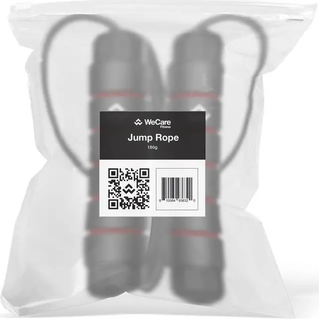Alt view image 2 of 5 - WeCare Fitness Jump Rope 420g with Ball Bearings For Workouts - Black 420 g