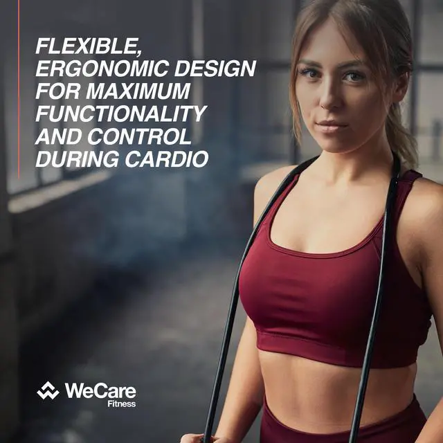 Alt view image 5 of 5 - WeCare Fitness Jump Rope 420g with Ball Bearings For Workouts - Black 420 g