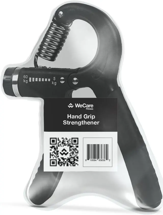 Alt view image 2 of 4 - WeCare Fitness Resistance Hand Grip Strength Trainer, Adjustable Non-Slip - Black