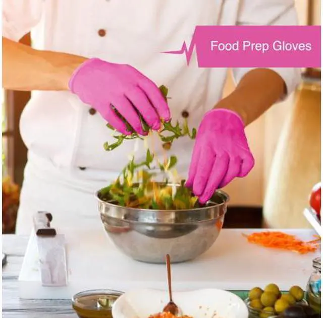 Alt view image 3 of 6 - Fifth Pulse Nitrile Exam Latex Free & Powder Free Gloves - Fushia - Box of 200 Gloves (XL)