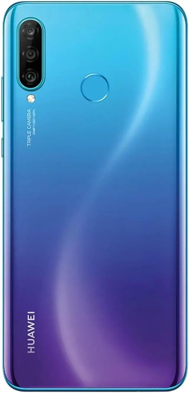 Alt view image 2 of 10 - Huawei P30 Lite 128GB Hybrid Dual Sim Unlocked GSM Phone w/ Triple (24 MP + 8 MP + 2 MP) Camera - Peacock Blue
