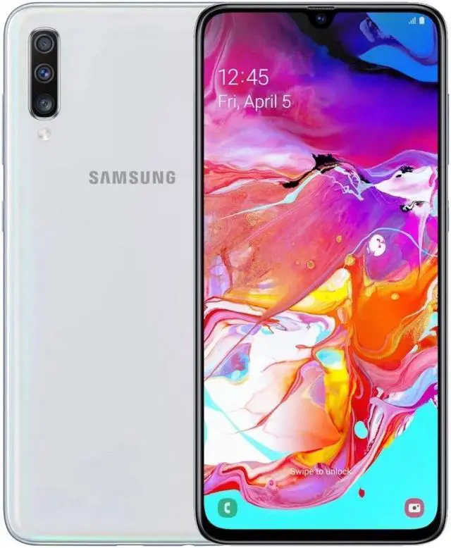 Alt view image 7 of 7 - Samsung Galaxy A70 A705M 128GB DUOS GSM Unlocked Android Phone W/ Dual 32MP Camera (International Variant/US Compatible LTE) - White