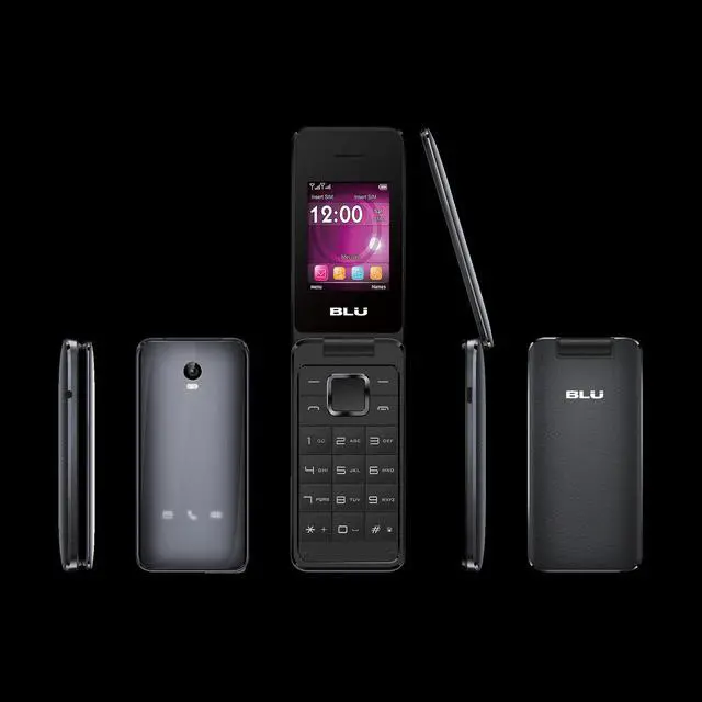 Alt view image 3 of 9 - Blu DIVA Flip T390X Unlocked Phone with Camera (2.4" Black, 24MB RAM)
