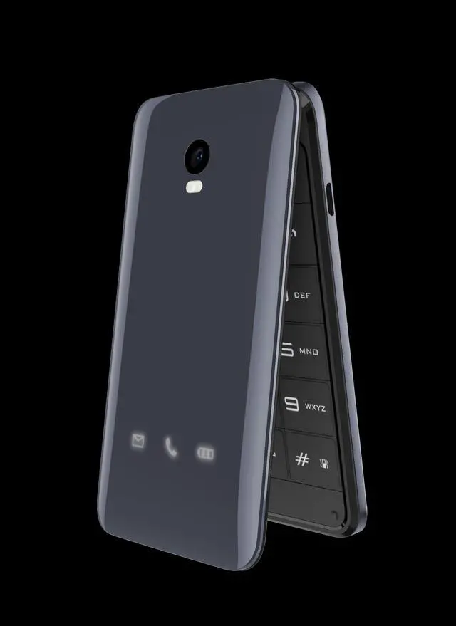 Alt view image 2 of 9 - Blu DIVA Flip T390X Unlocked Phone with Camera (2.4" Black, 24MB RAM)