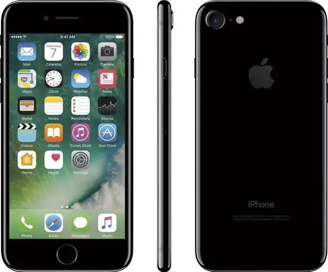Alt view image 3 of 3 - Apple iPhone 7 128GB AT&T Locked 4G LTE Quad-Core Smartphone w/ 12MP Camera - Jet Black