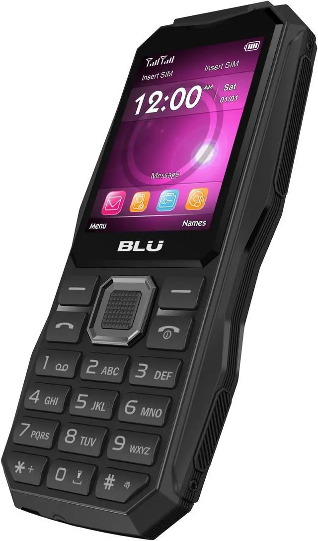 Alt view image 3 of 7 - BLU Tank 2.4 Torch T550 Unlocked GSM Feature Phone w/ 3,000mAh Battery & Built-in Super Flashlight - Black